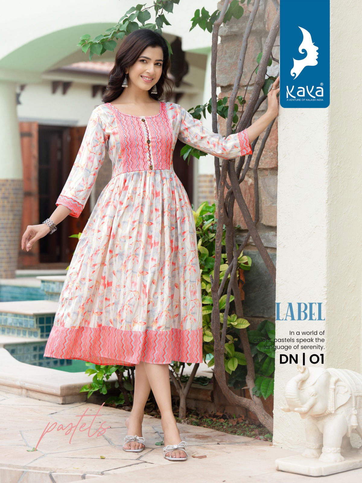 Label By Kaya Rayon Designer Printed urtis Catalog